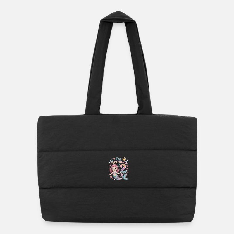 Sirène 2e anniversaire 2 ans Sac shopping matelassé