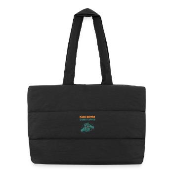 Pack Ripper Card Flipper Trading Card Collector - Puffer Shopping Bag - black - Front