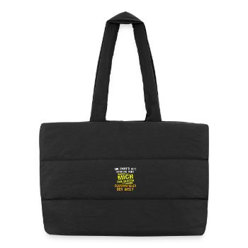 Don de joueur de squash - Sac shopping matelassé - noir - Devant