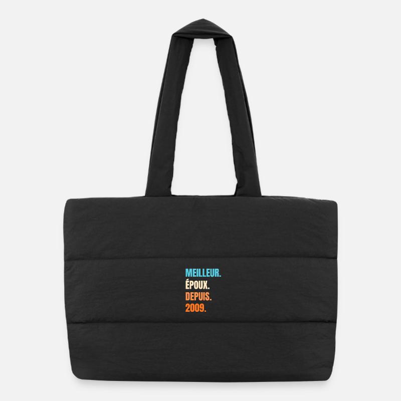 Best Husband Since 2009 Gift Husband Puffer Shopping Bag