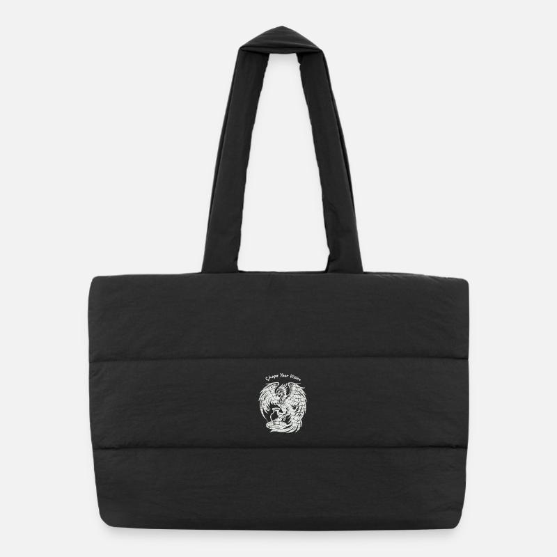Phoenix Rising – Pure White Puffer Shopping Bag