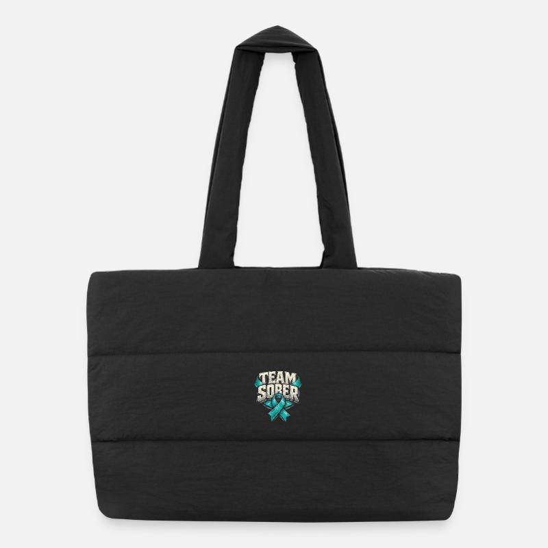 Detoxification Withdrawal Addicted Team Sober Puffer Shopping Bag