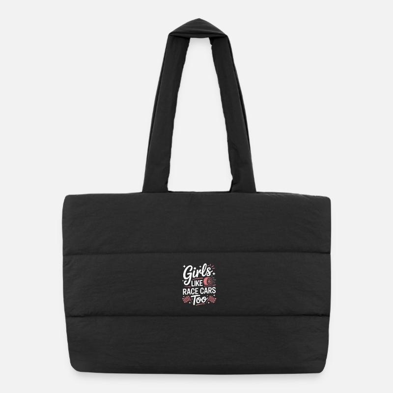 Cadeau de voitures de course de filles Sac shopping matelassé