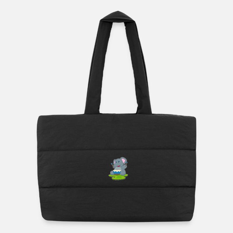 Musique de tambour pour musiciens d’éléphants Sac shopping matelassé