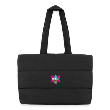 Conception de Miami Surf South Beach - Sac shopping matelassé - noir - Devant
