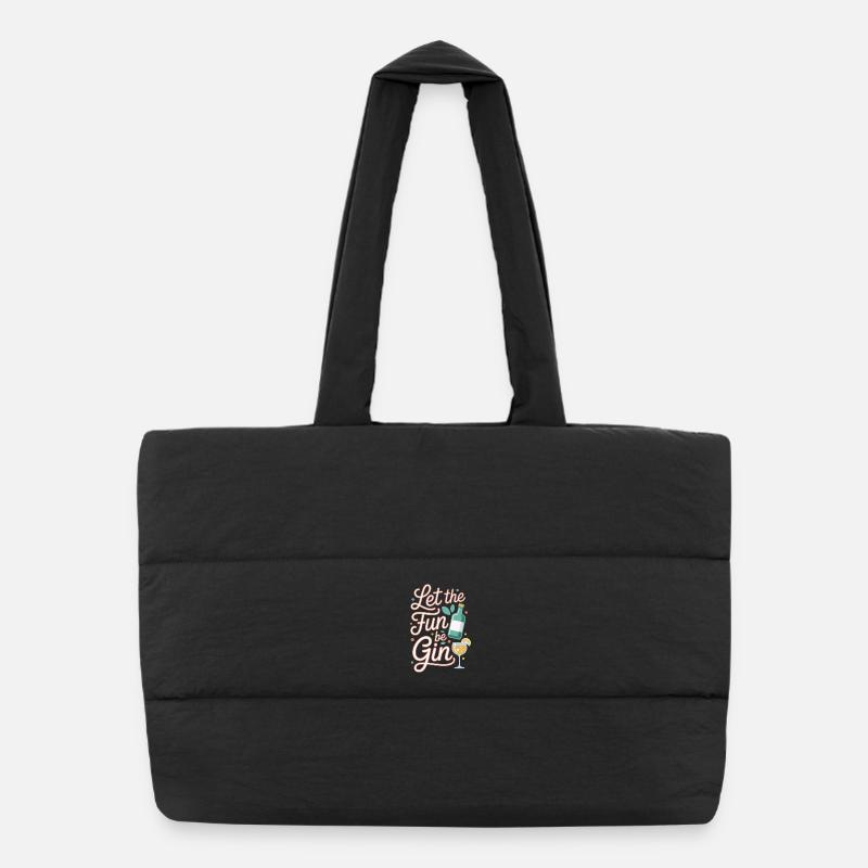 Gin Let The Fun Be Gin & Tonic Lover Party Gin Puffer Shopping Bag