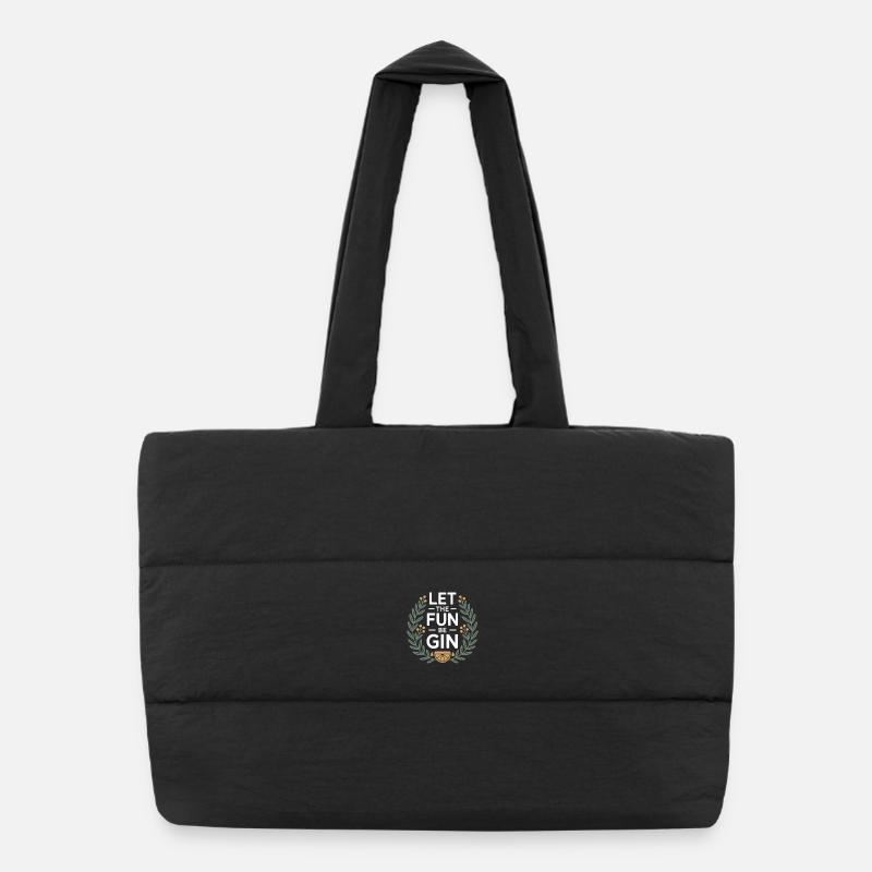 Gin Let The Fun Be Gin & Tonic Lover Party Gin Puffer Shopping Bag