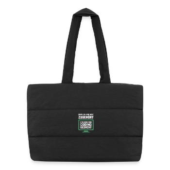 Coding thought on the screen - Puffer Shopping Bag - black - Front