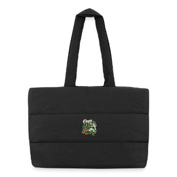 Oops I Shenanigan | Leprechaun St Patrick's Girl - Puffer-Einkaufstasche - Schwarz - Vorne