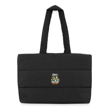 Oops I Shenanigan | Leprechaun St Patrick's Girl - Puffer-Einkaufstasche - Schwarz - Vorne