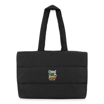 Oops I Shenanigan | St Patrick's Day Wortspiel - Puffer-Einkaufstasche - Schwarz - Vorne