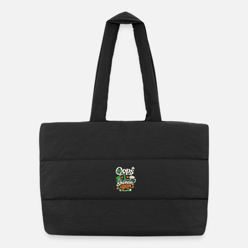 Oups, je fais des bêtises Jeu de mots de la Saint-Patrick Sac shopping matelassé