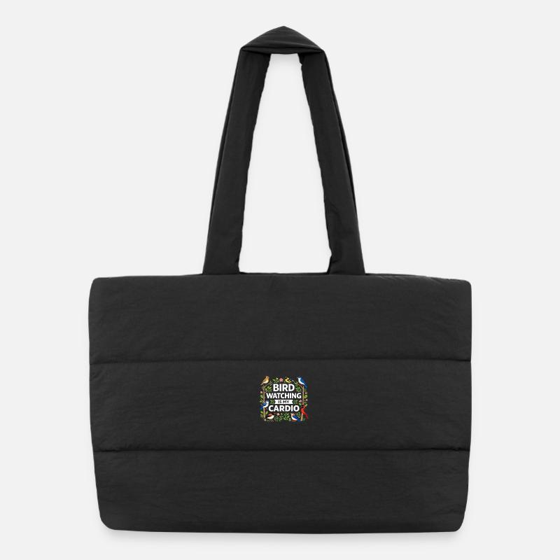 Bird Watching Birding Bird Watcher Bird Nerd Puffer Shopping Bag