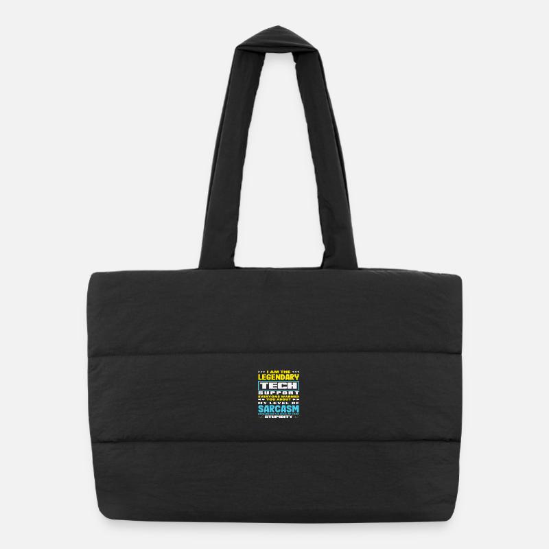 Soutien technique légendaire Sarcasme Admin IT Sac shopping matelassé