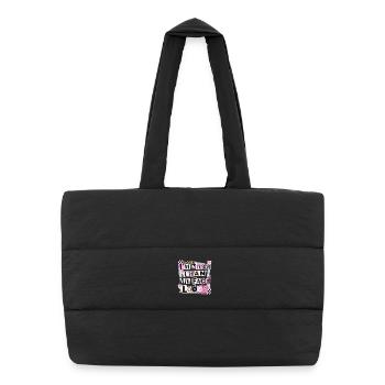 Nicer Than My Face Looks - Puffer Shopping Bag - black - Front