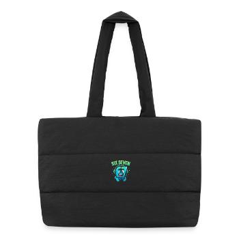 Six Seven Gamer Mascot Italian Brainrot Gaming - Puffer Shopping Bag - black - Front