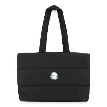Moon cow at the fog bow - Puffer Shopping Bag - black - Front