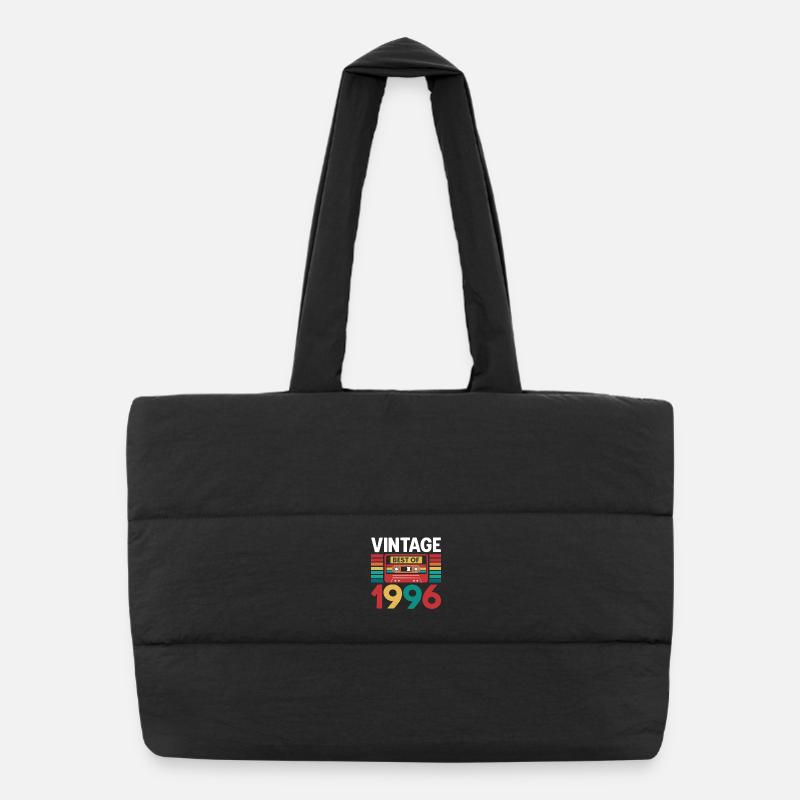 30th Birthday 30 Years 1996 Retro Vintage Gift Puffer Shopping Bag
