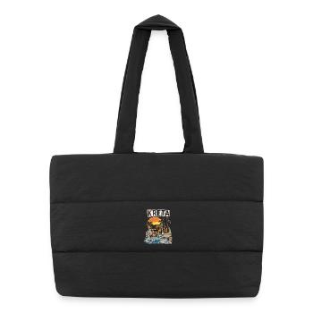 Vacances en Crète Grèce - Sac shopping matelassé - noir - Devant