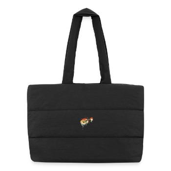 Croquis de guitare look vintage - Sac shopping matelassé - noir - Devant
