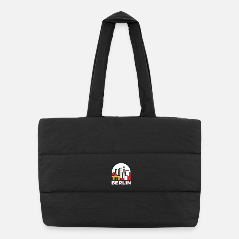 Berlin Skyline TV Tower Puffer Shopping Bag