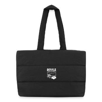Boule Nights & Lights Petanque Kugel Sport - Puffer-Einkaufstasche - Schwarz - Vorne