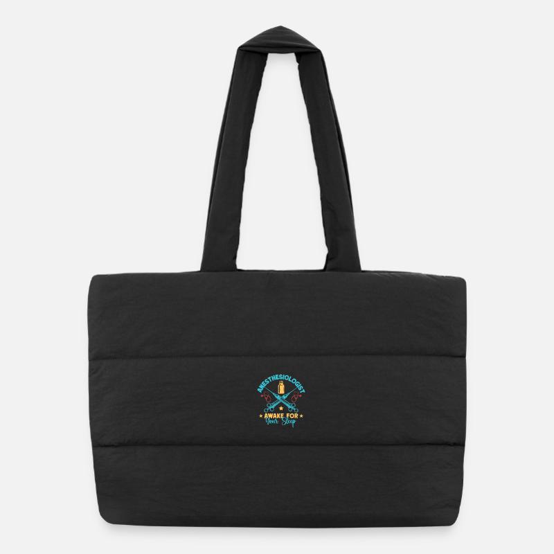 Anesthesiologist Awake Your Sleep Anesthesia Puffer Shopping Bag