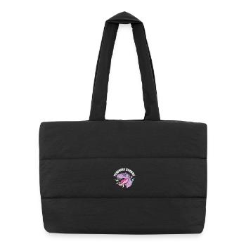 Feminine Energy NeonDino - Puffer-Einkaufstasche - Schwarz - Vorne