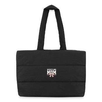 Wrestling Mom Bow Sport Design - Puffer Shopping Bag - black - Front