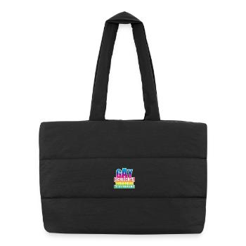 Gay schlechtsverkehr  / Lustiges Wortspiel, Pride - Puffer-Einkaufstasche - Schwarz - Vorne