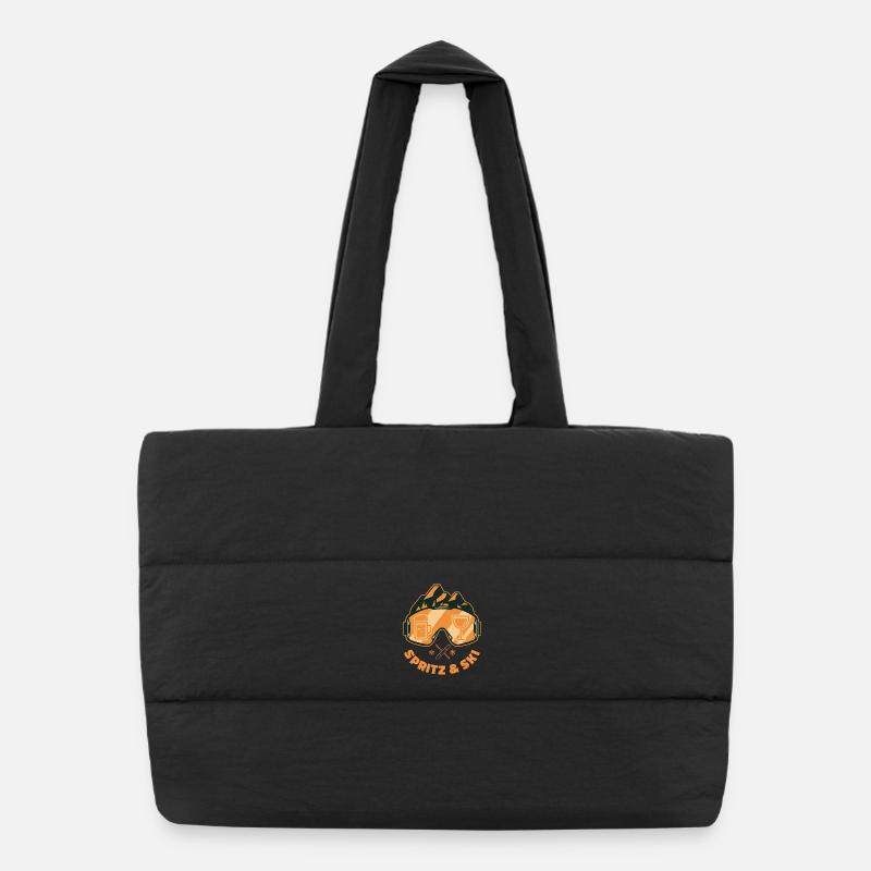Spritz & Ski – Après-Ski Winter Spritz - Sac shopping matelassé - noir