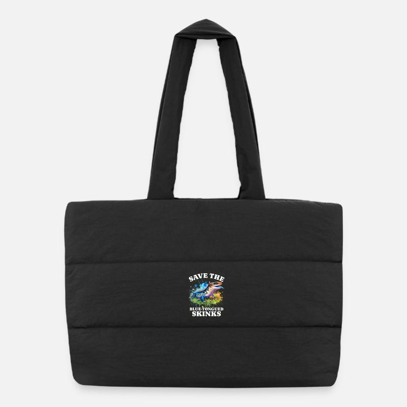 Sauvez le scinque à langue bleue Sac shopping matelassé