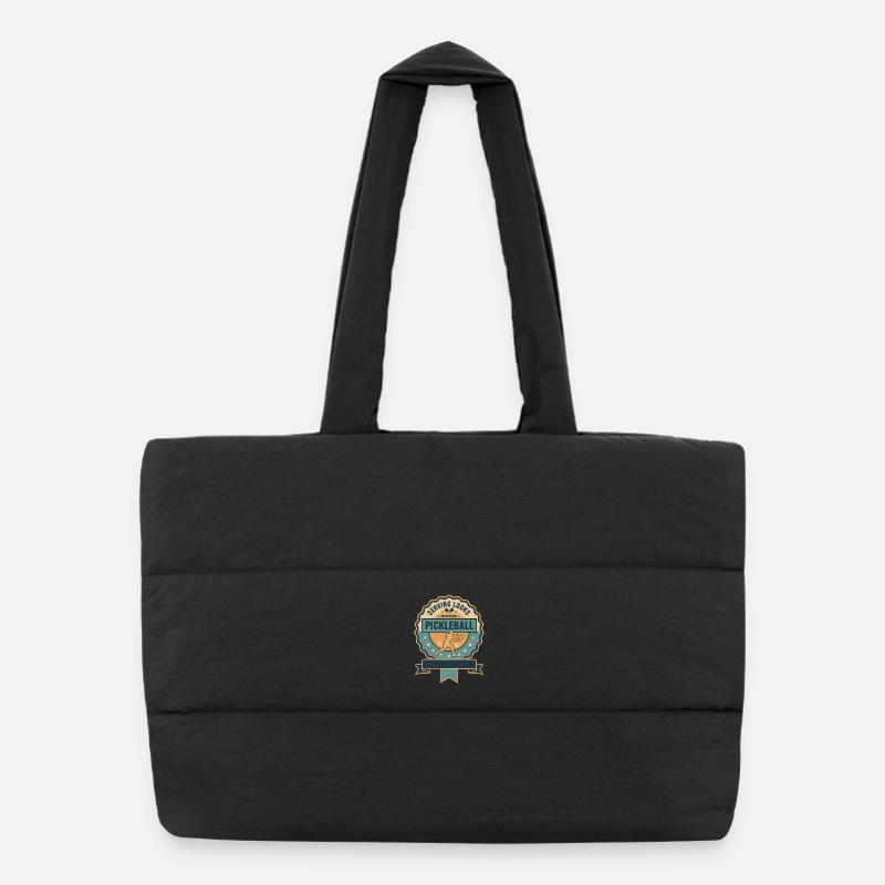 Pickleball Serving Looks Good On Me Funny Player Puffer Shopping Bag