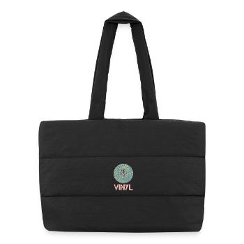 Vinyl Schallplatte für Retro Disco Vintage Freunde - Puffer-Einkaufstasche - Schwarz - Vorne