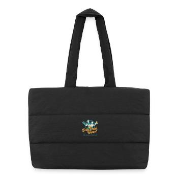 Pickleball Dink Drink Repeat Joueur drôle - Sac shopping matelassé - noir - Devant