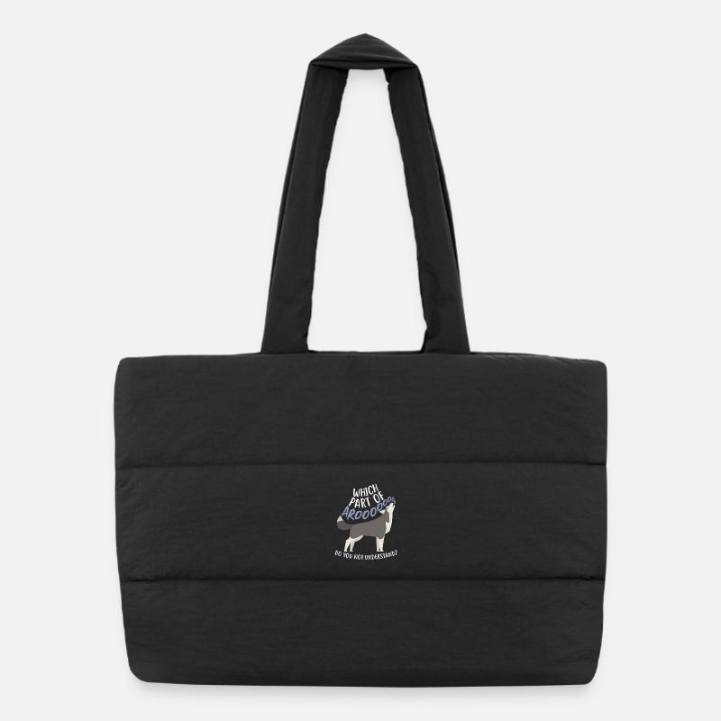 Siberian Husky Dog Arooo Puffer Shopping Bag