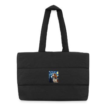 Cavalier King Charles Spaniel - Puffer-Einkaufstasche - Schwarz - Vorne