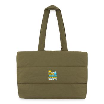 Nail Designer Nail Designer Cosmetics Nail Salon - Puffer Shopping Bag - safari green - Front