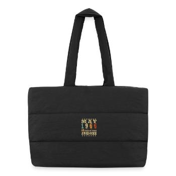 Birthday May 1966 - Puffer Shopping Bag - black - Front