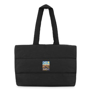 Chula Vista, Californie, Nuit étoilée - Sac shopping matelassé - noir - Devant