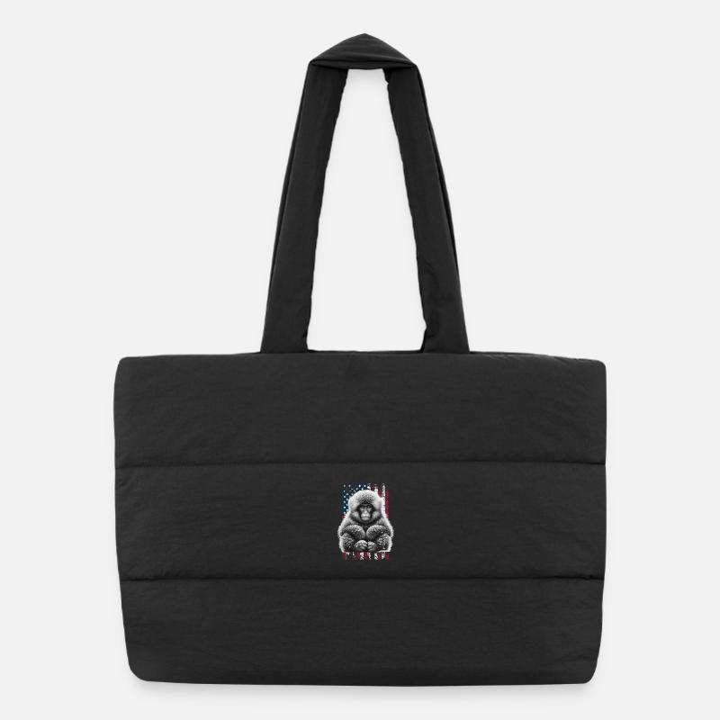 Macaque japonais US Japanmakak Sac shopping matelassé