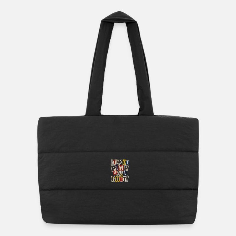 Typographie colorée de collage de lettres Sac shopping matelassé