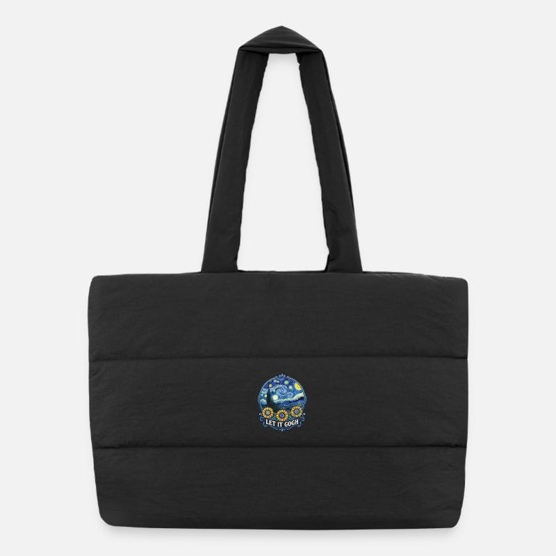 Let it Gogh Funny Vincent Van Gogh Sternennacht Puffer-Einkaufstasche