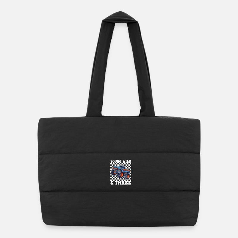 Young Wild & Three Monster Truck Puffer Shopping Bag