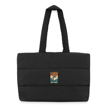 Undiagnosed But Something Ain't Right Raccoon - Puffer-Einkaufstasche - Schwarz - Vorne