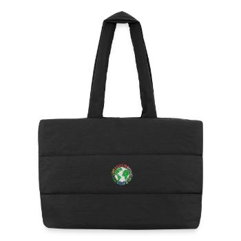 Global Environmental Rescue Logo - Sac shopping matelassé - noir - Devant