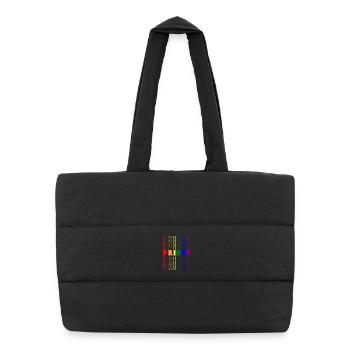 LGBT Gay Pride Rainbow - Puffer Shopping Bag - black - Front