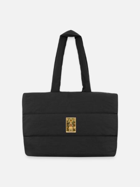 Strickerin | Wolle Stricken Tarot - Gesteppte Shopping Bag - Schwarz