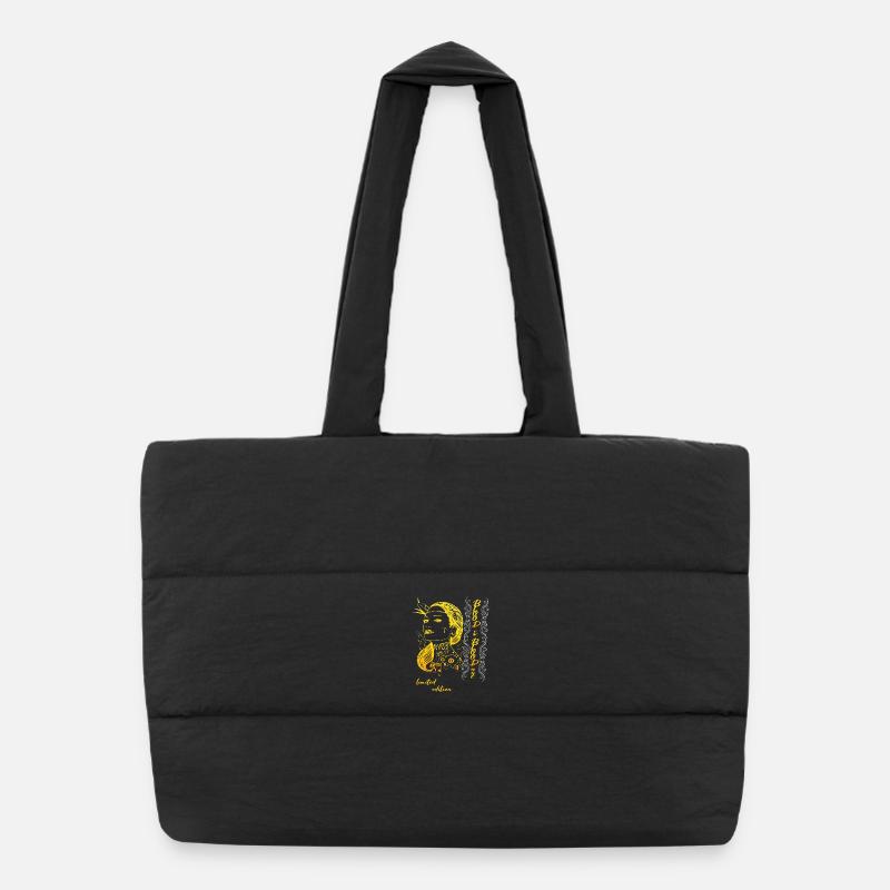 Femme indienne - Sac shopping matelassé - noir