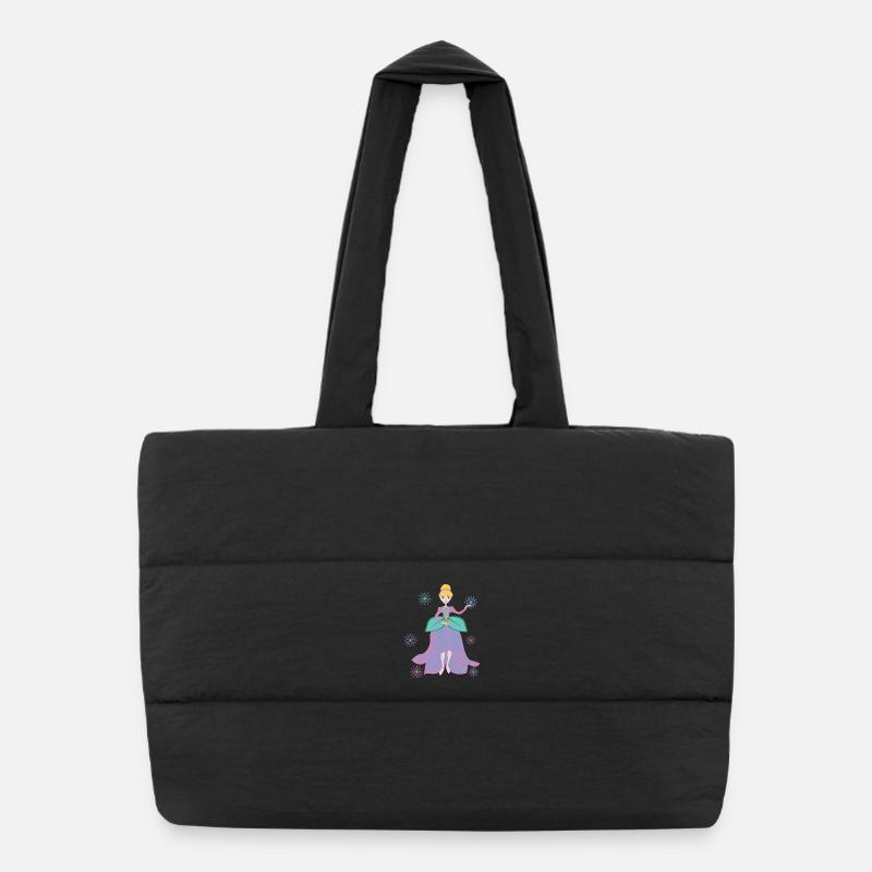 Fantaisie de princesse avec coeur de fleur Sac shopping matelassé